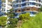 Houses and balconies in Saranda, Albania