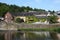 Houses at the bank of Lahn river. Germany