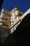 Houses behind Victoria Gate,view from below,Valletta,Malta