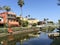 Houses and bridge at Venice Canal Historic District