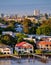 Houses on Brisbane`s riverfront at Bulimba