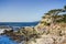 Houses build on the cliffs on the Pacific Ocean, Carmel-by-the-Sea, Monterey Peninsula, California