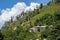 Houses, buildings on mountain slope