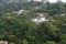 Houses built on a slope in the rainforest