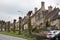 Houses on Burford High Street in West Oxfordshire, UK