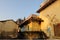 Houses and Chaturbhu Temple, Orchha, MP, India