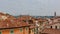 Houses and cityscape of Verona, Italy, with Lamberti Tower, Verona`s tallest medieval tower