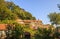 Houses on a cliff top hill