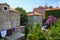 Houses and courtyards in old town of Budva