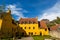 Houses of Culross town with it`s beautiful 17th century Palace and traditional Scottish cottages