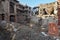 Houses damaged by the earthquake at Bhaktapur on Nepal