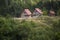 Houses damaged by ground erosion on Tara mountain