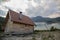 Houses damaged by ground erosion on Tara mountain