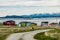 Houses and fishing boats in Tuckers Cove. Cow Head,Newfoundland,Canada