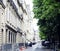 houses on french streets of Paris. citylife concept, black balcony lace