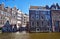 Houses in front of the canals Amsterdam Holland
