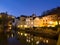 Houses in Grund, Luxembourg City, At Night