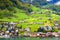 Houses on the hill in Beckenried - Vitznau, Lucerne, Switzerland