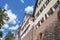 Houses in the historic castle steep track in Berneck