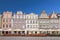 Houses, hotels,restaurants and cafes in old town square, Stary Rynek, in the Polish city of Poznan, Poland