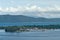 Houses on an island on the lake Sentani