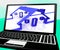 Houses On Laptop Shows Online Real Estates