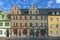 Houses on a Market square in Weimar, Germany