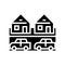 houses motel glyph icon vector illustration