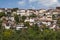 Houses on mountain slope