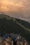 Houses in a mountain village at sunset, Valle de Aran