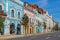 Houses with multicolored facades, Cluj-Napoca, Romania