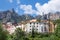 Houses near the mountains of Montserrat, Spain