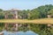 Houses next to overflowing lagoon