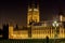 Houses of Parliament Night Westminster London England