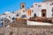 Houses in Peniscola castle, Spain