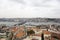 Houses and public buildings densely cover an area of Istanbul, Turkey