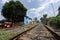 Houses right on the railway in Colombo