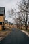 Houses and road at Fort Hancock, at Gateway National Recreation Area in Sandy Hook, New Jersey