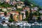 Houses on the shores of Lake Como, Italy