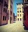 Houses and squares in the island of Saint Elena in Venice with