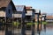 Houses on stilts in floating village of Myanmar