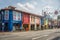 Houses in the streets of Little India in Singapore