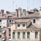 Houses with their typical chimneys, Venice, Italy