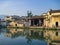 Houses in traditional Huizhou style next to the moon pond in Hongcun