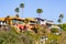 Houses up on a hill on a residential part of San Diego, California