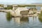 Houses on the Uros Floating Islands made of tortora rushes