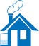 Houses vectors icon, Home icon, Shelter blue vector icon.