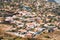 Houses, village aerial of gated community