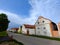 Houses in village square of South Bohemian village called Holasovice