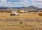 Houses & yurts gers on steppe on outskirts of Ulaanbaatar, Mongolia